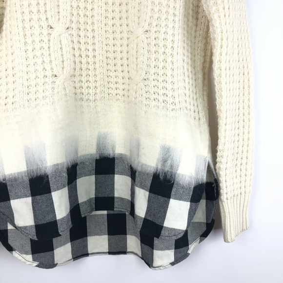 Madewell Ivory Cable Knit Buffalo Wool Sweater - Picture 5 of 5